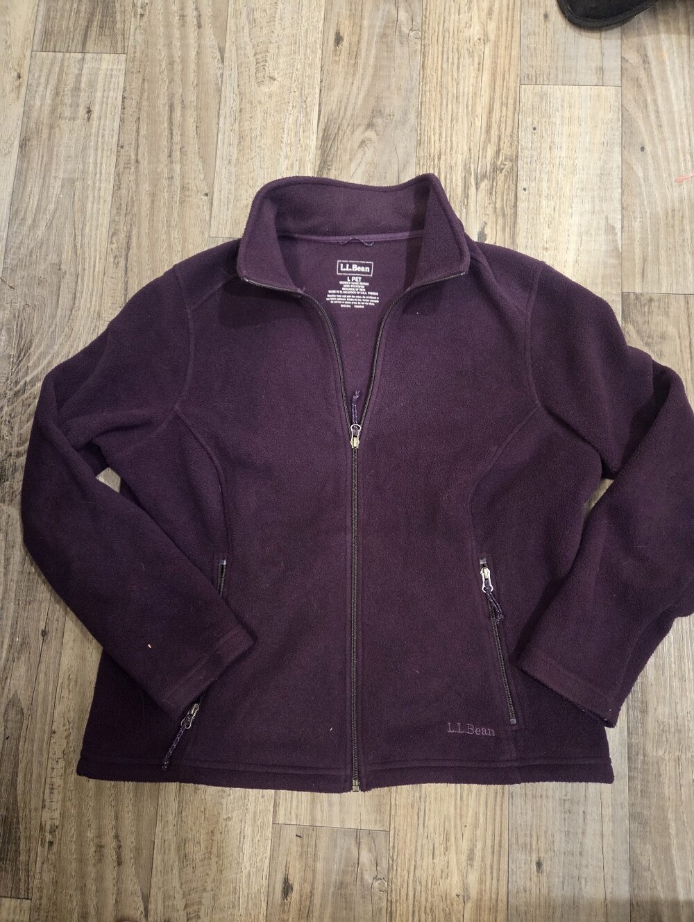 L.L. Bean Plum Full-Zip Fleece Jacket